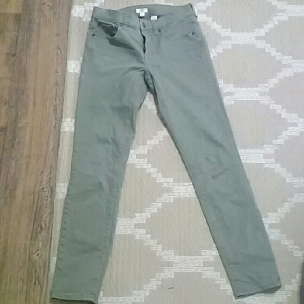 Women's Olive Green J.Crew Skinny Pants